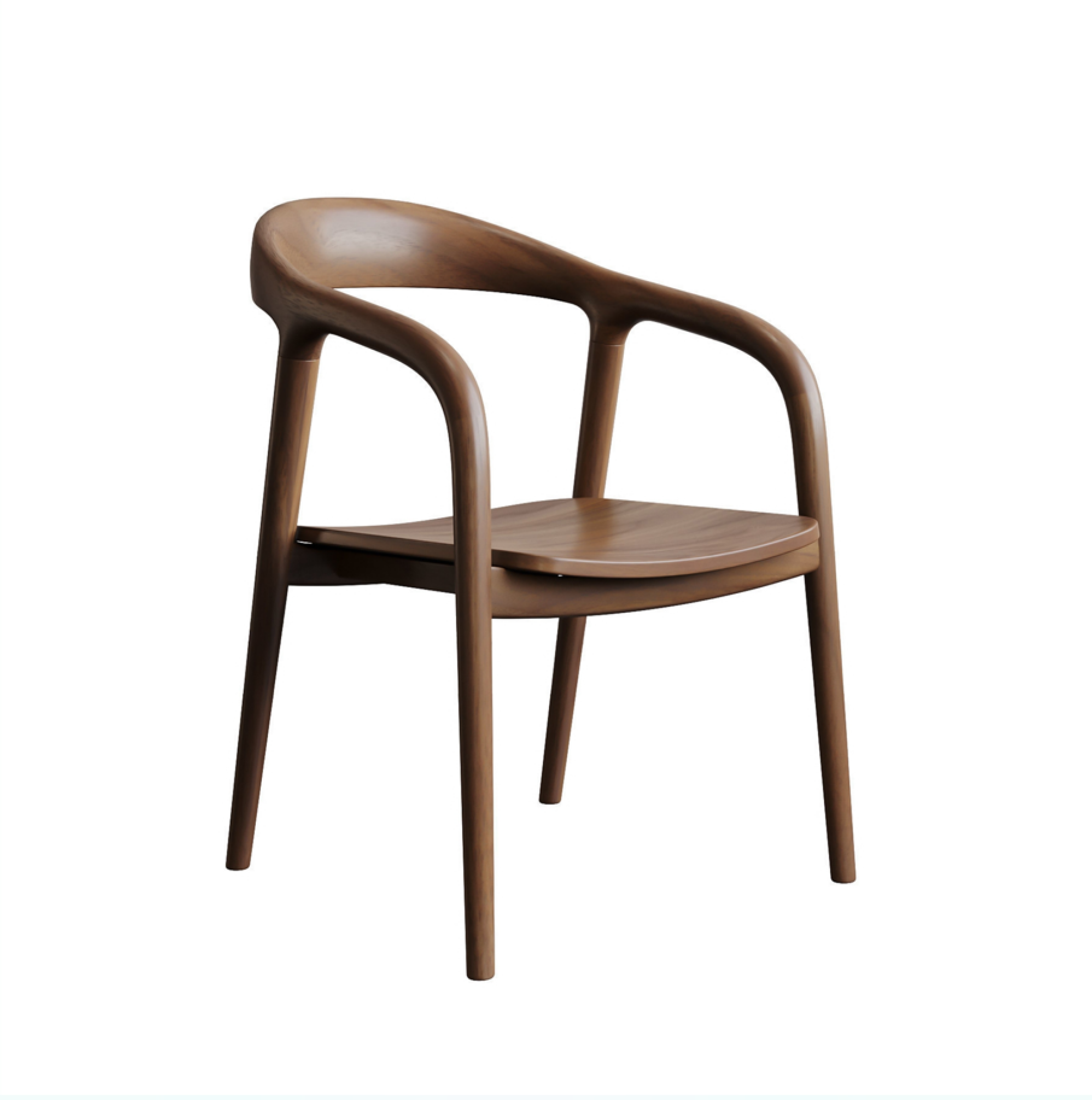 Chaise d'appoint en bois de noyer