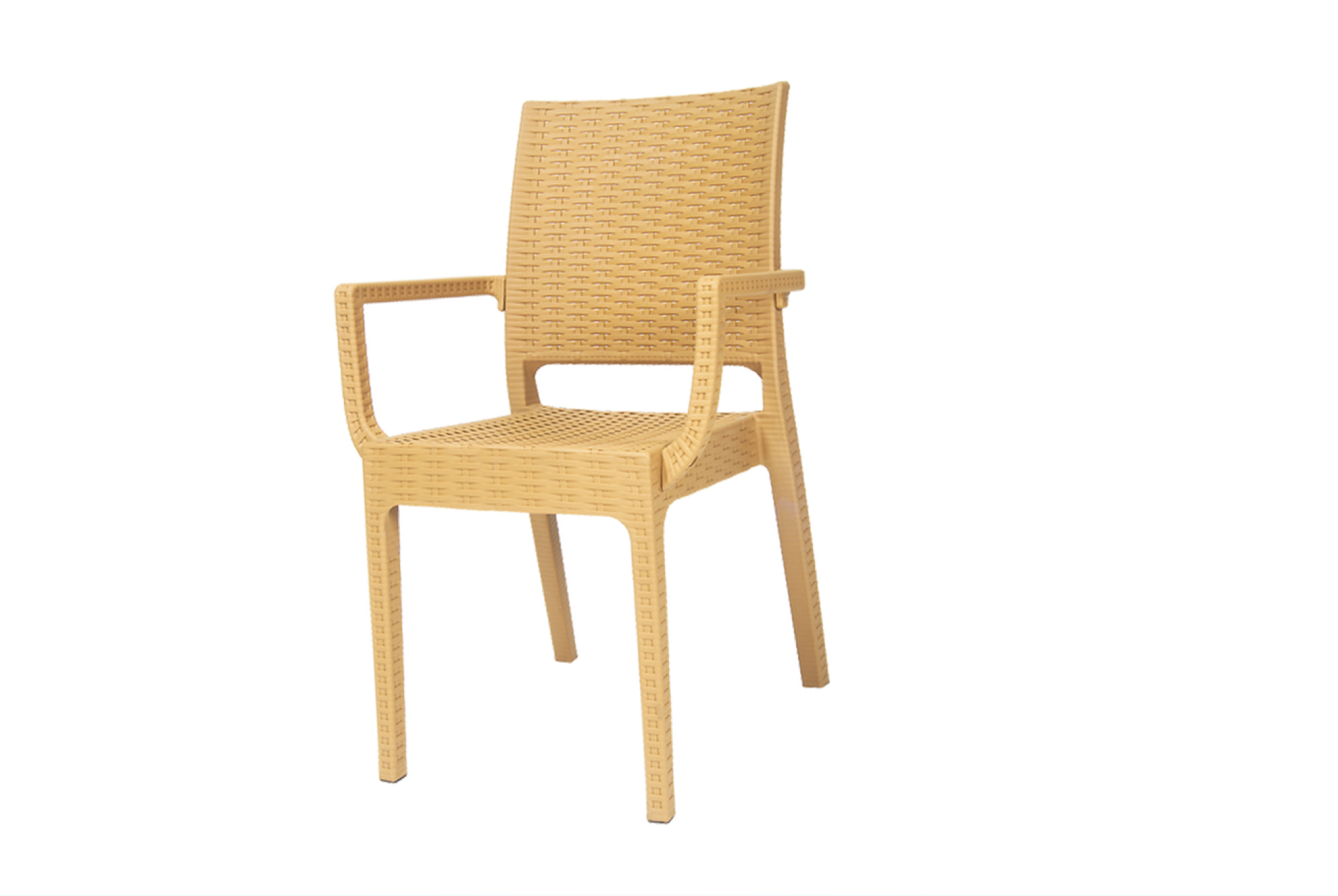 Chaise empilable en résine tressée pour l'extérieur