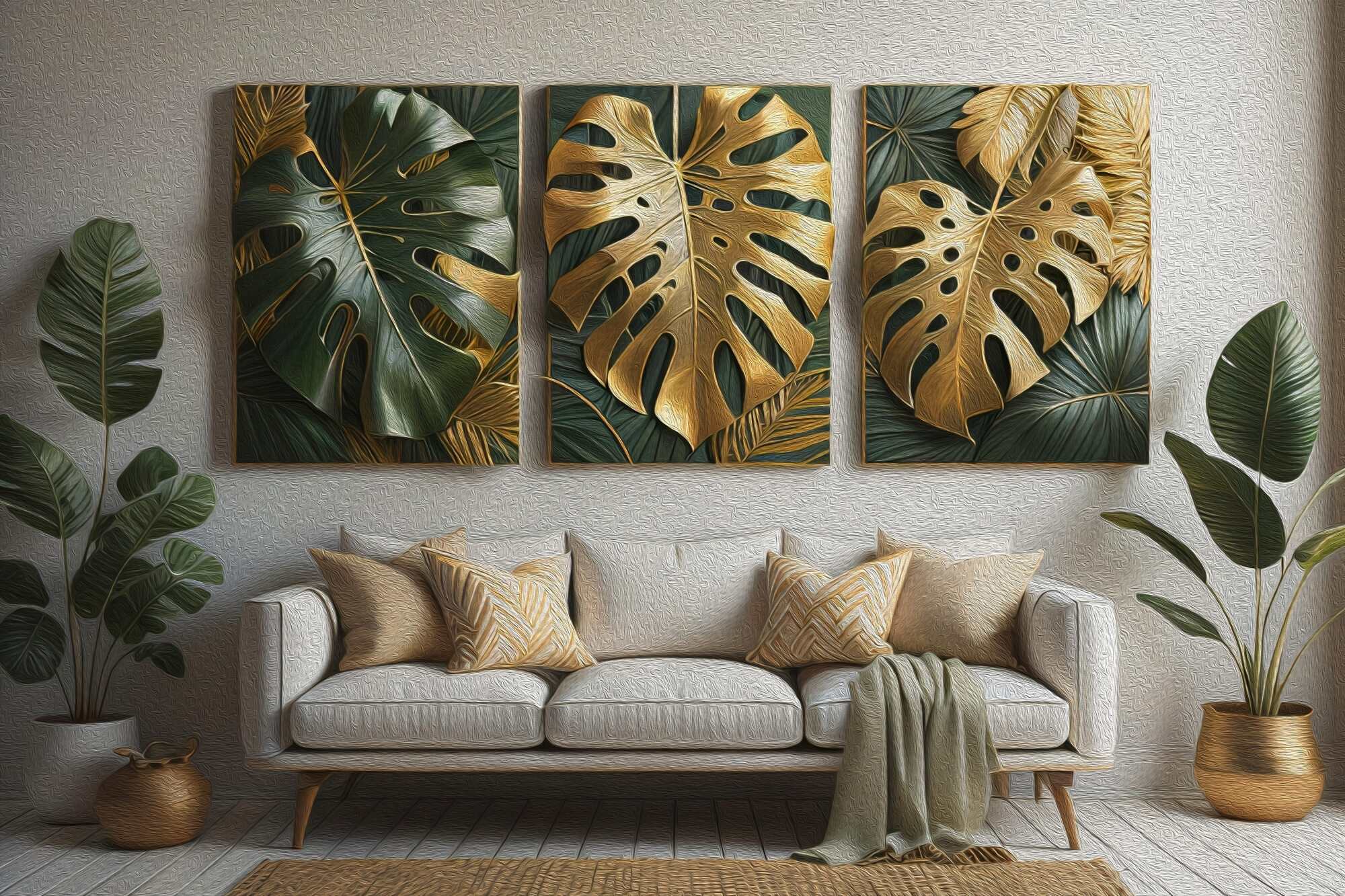 Création d'une décoration murale nature