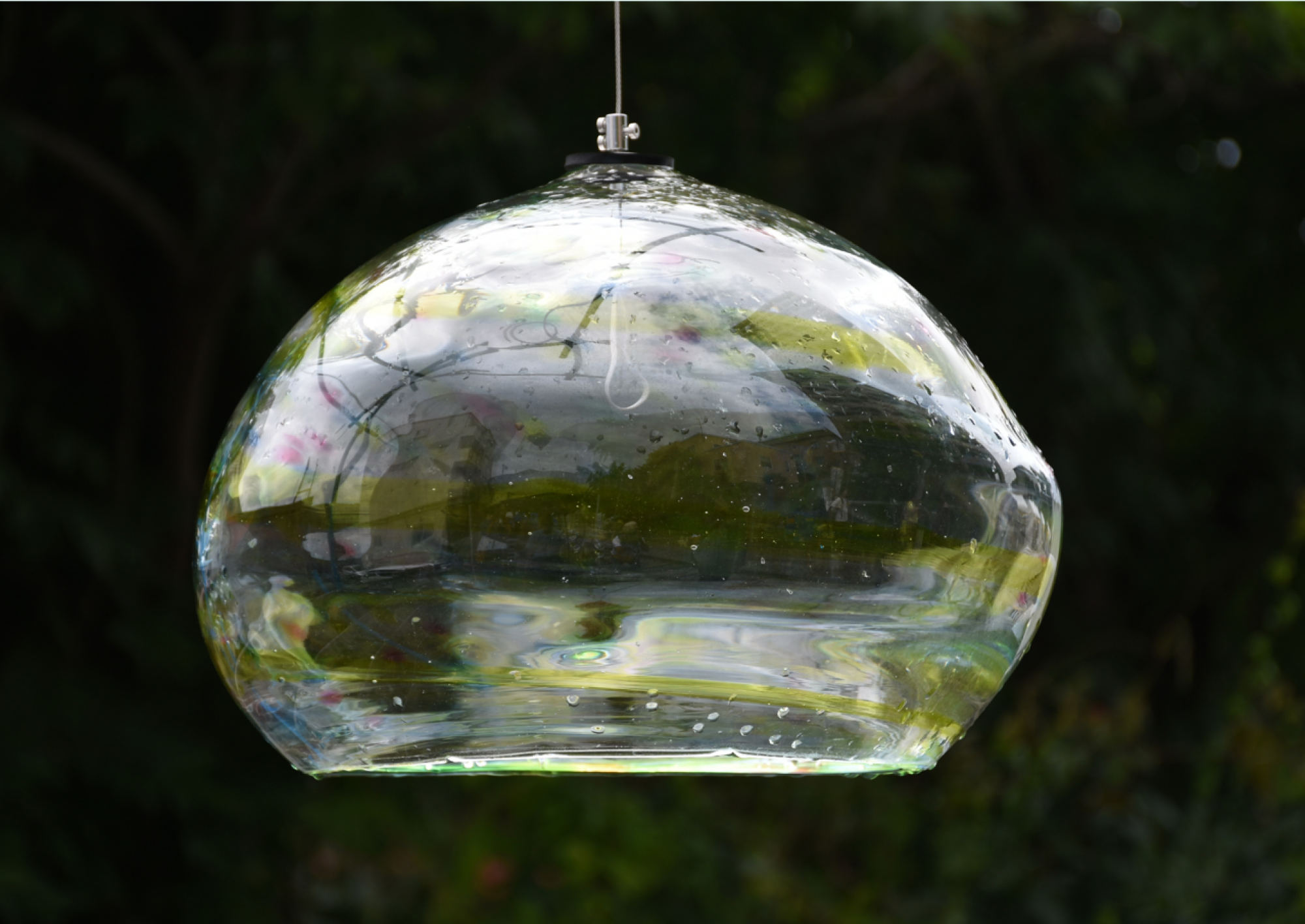 Lampe de salon en verre soufflé