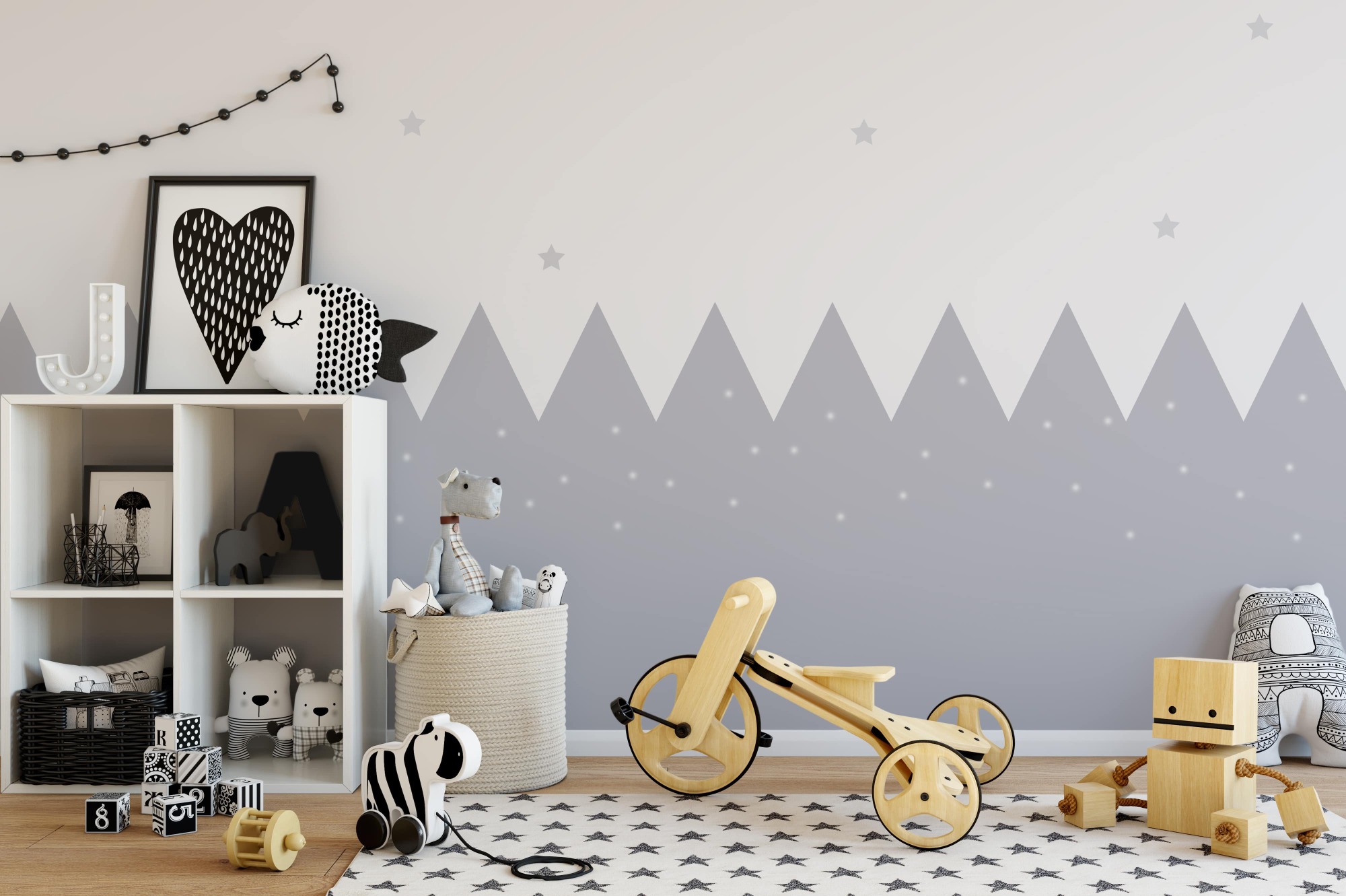 Pose de stickers muraux pour chambre d'enfant