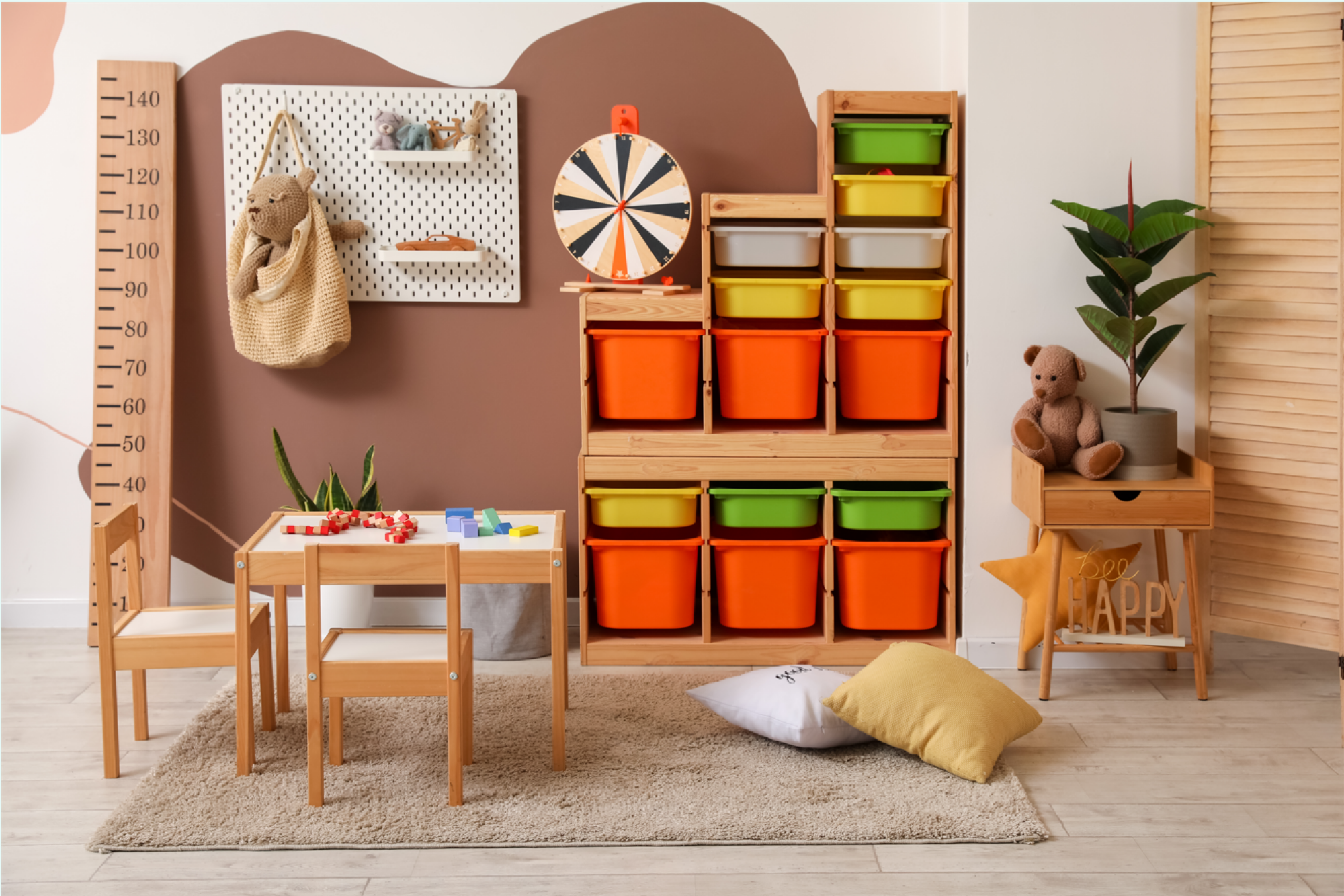 Rangement suspendu pour jouets d'enfants