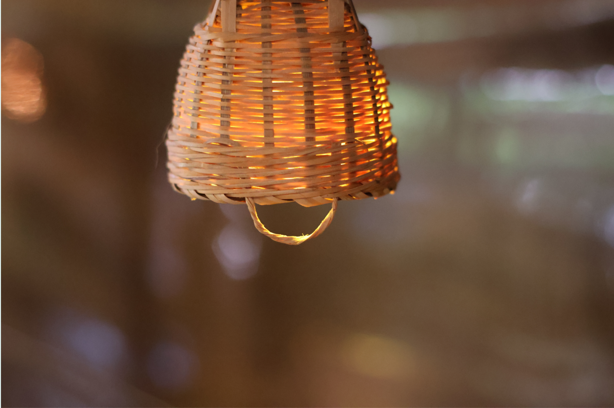 Suspension en rotin pour décoration bohème