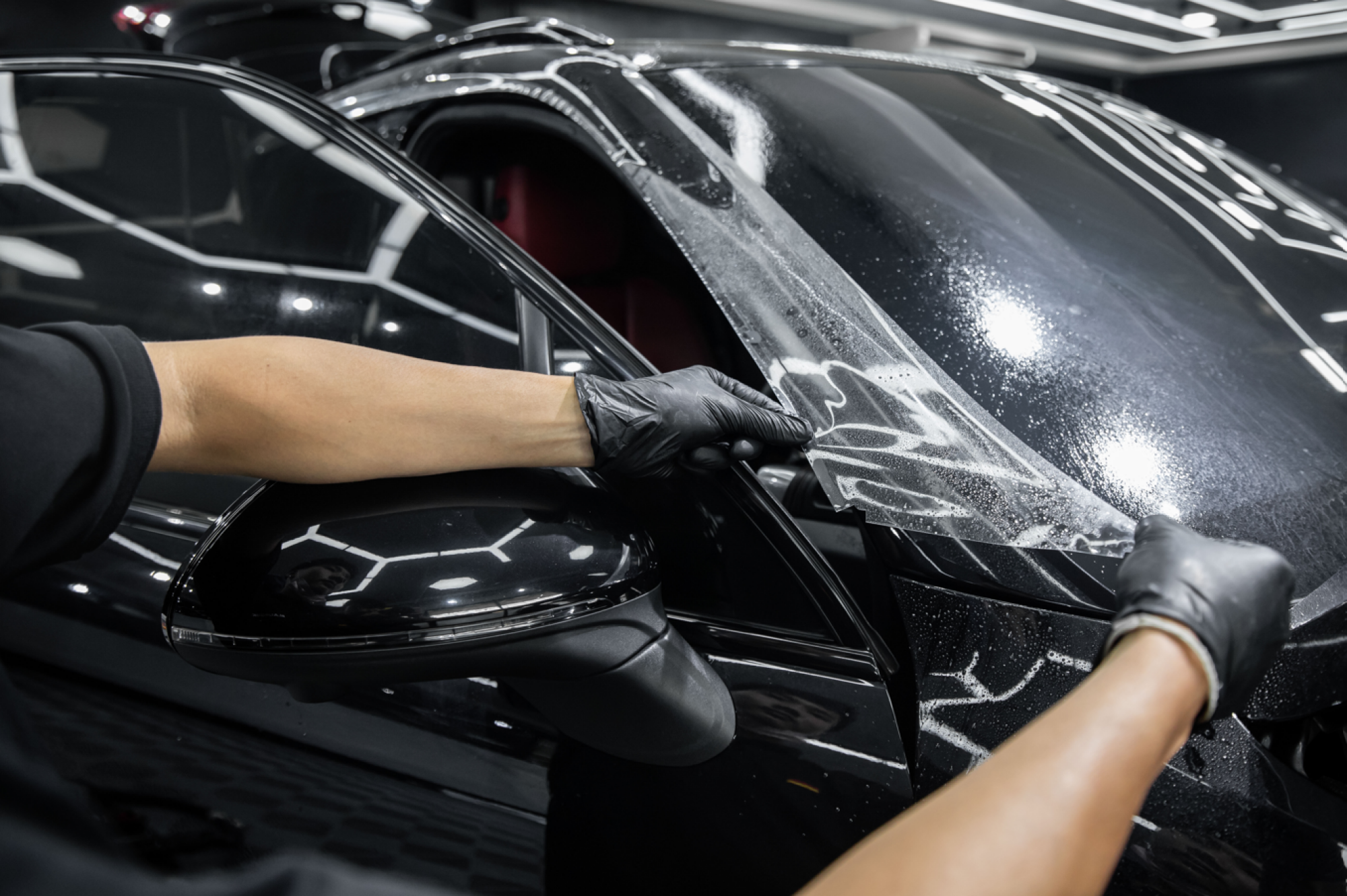 Protection de carrosserie avec film