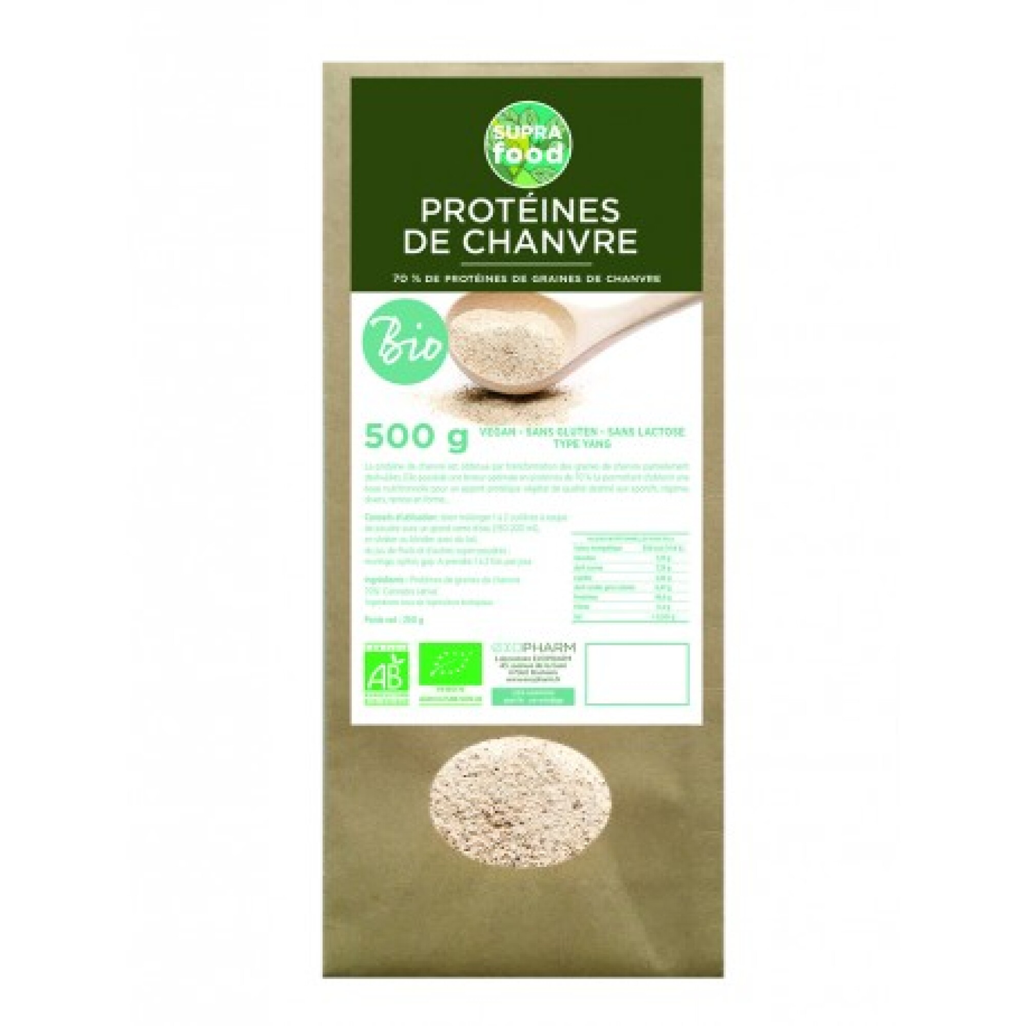 Protéines de Chanvre biologiques