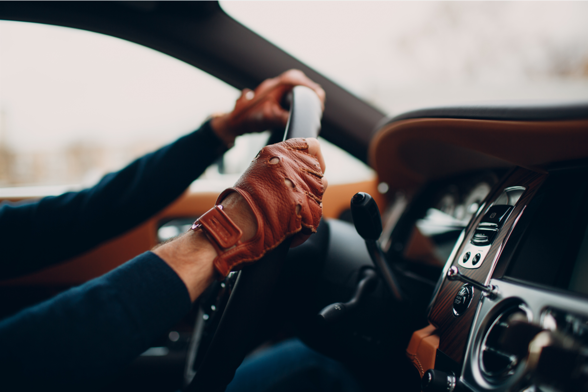 Gants en cuir pour conduite