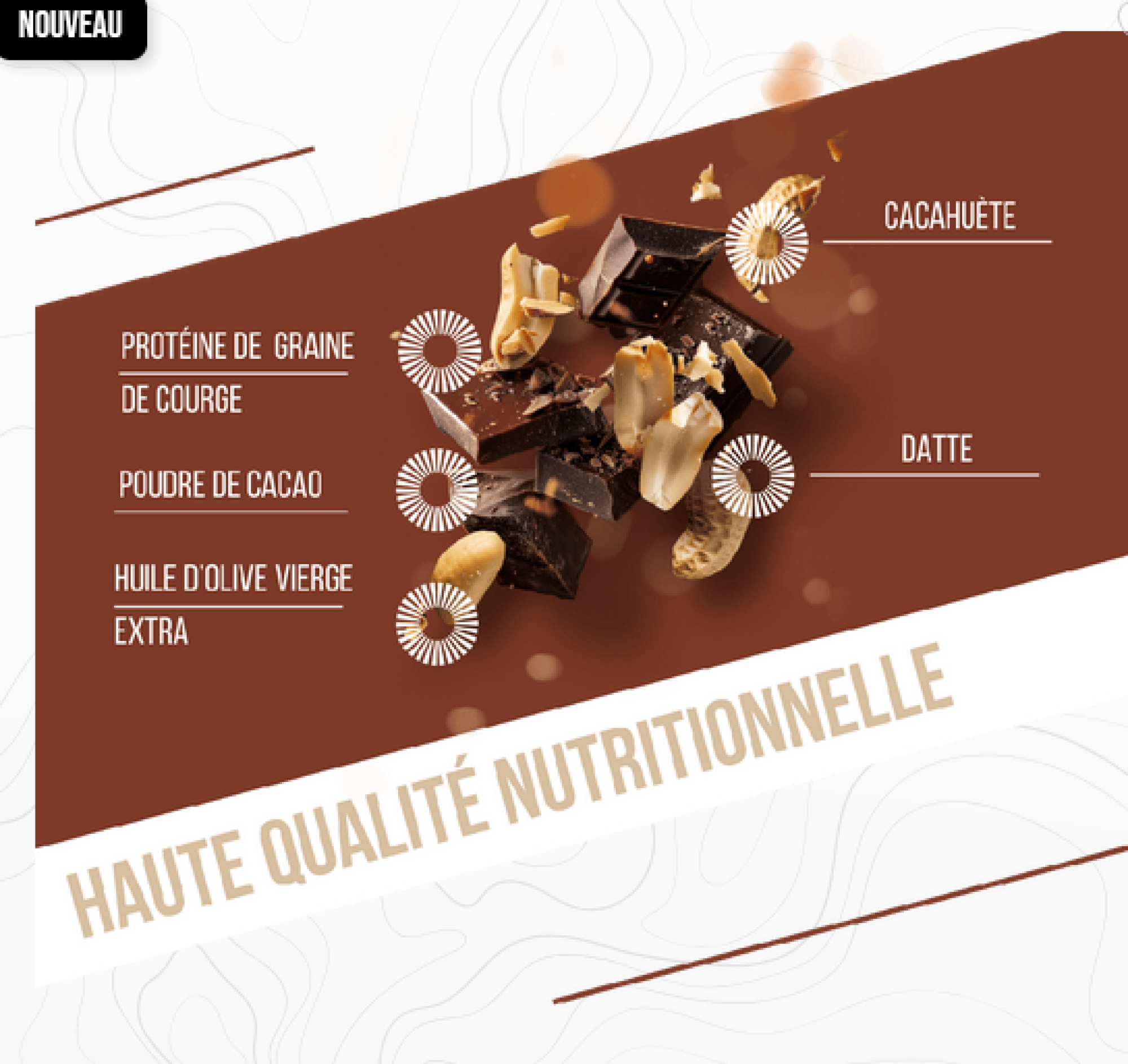 Baouw Barre Protéinée - Chocolat Cacahuète