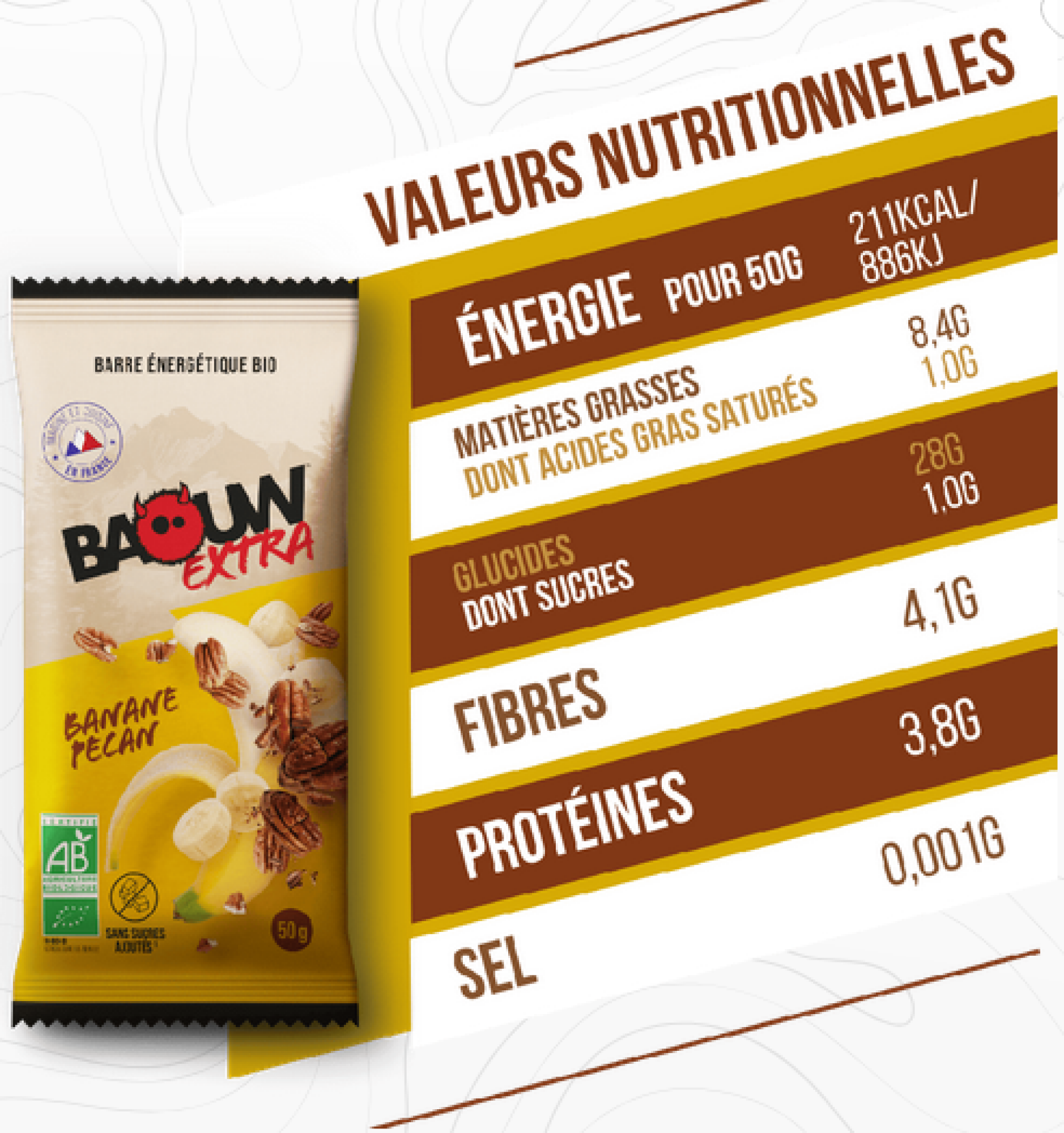 Baouw Extra - Banane Noix de Pecan