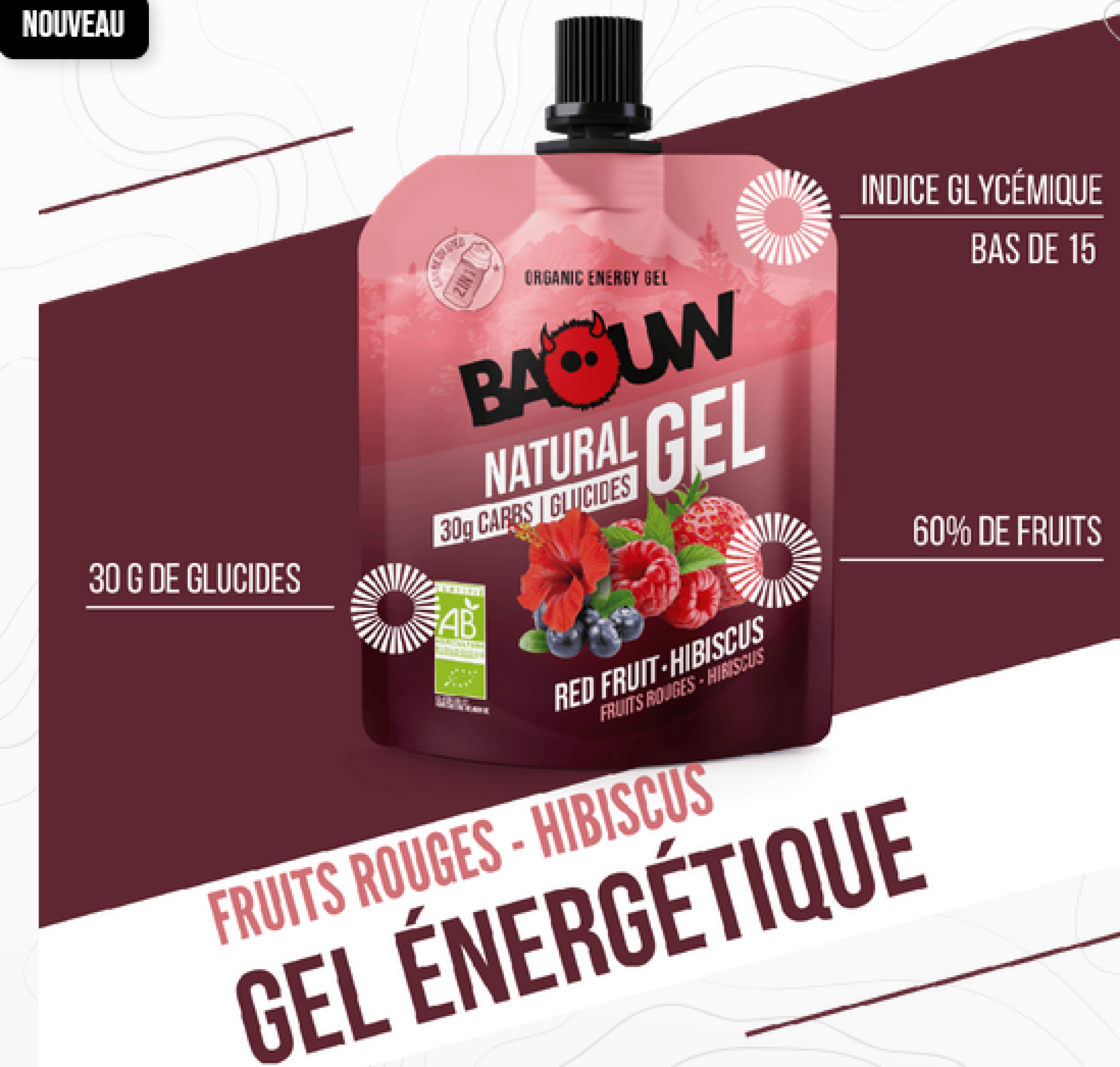 Gel Energétique - Fruits Rouges hibiscus