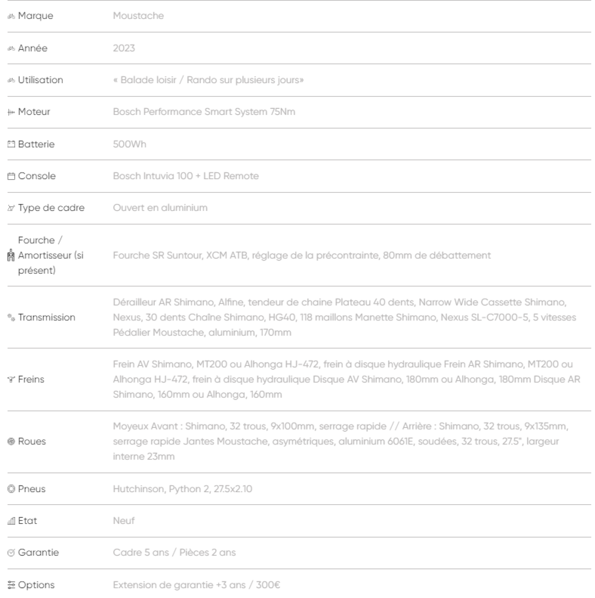 Crossover électrique moustache xroad 2 open nexus