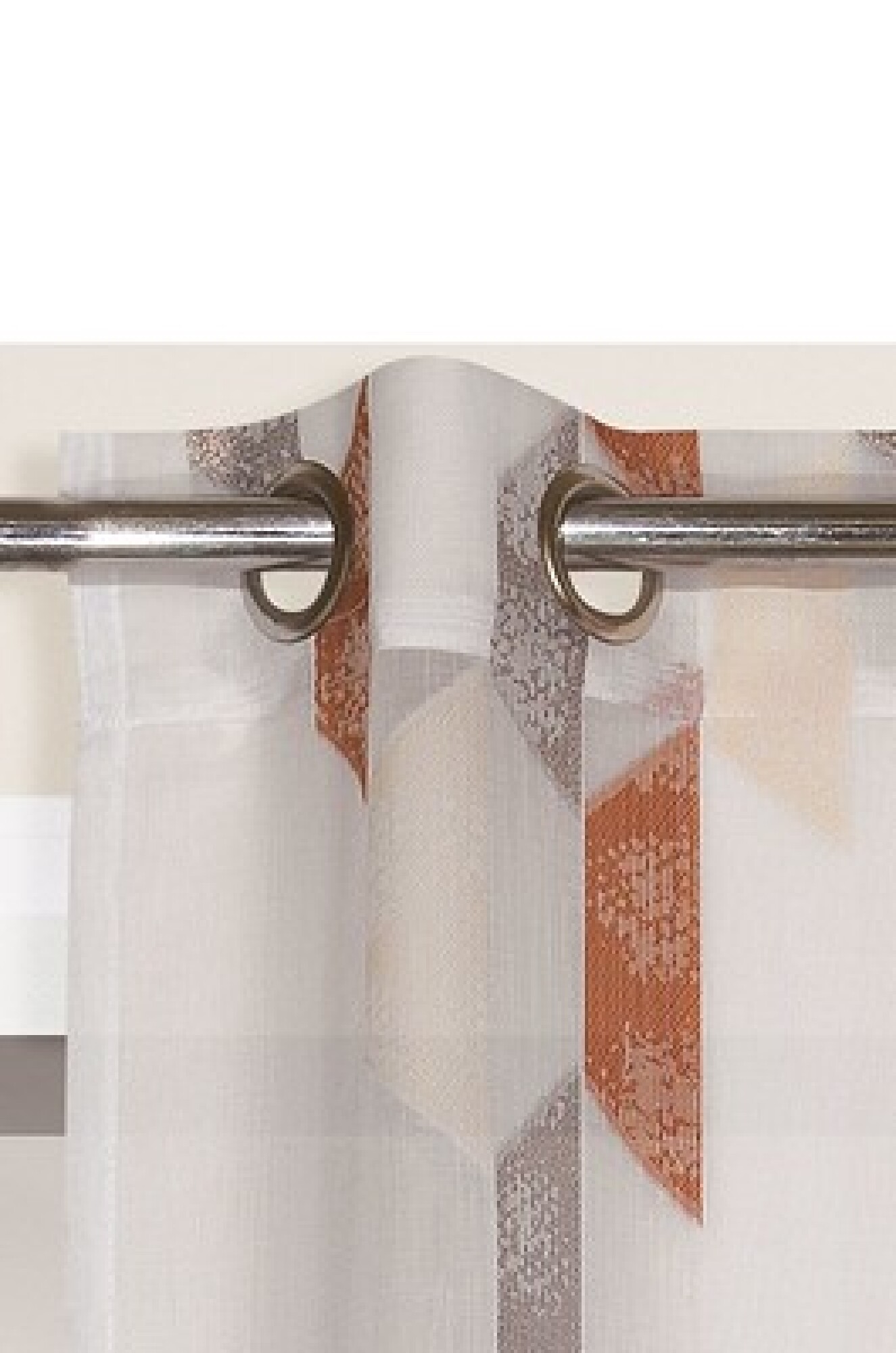 Rideau Voilage Grande Largeur EFE Terracotta