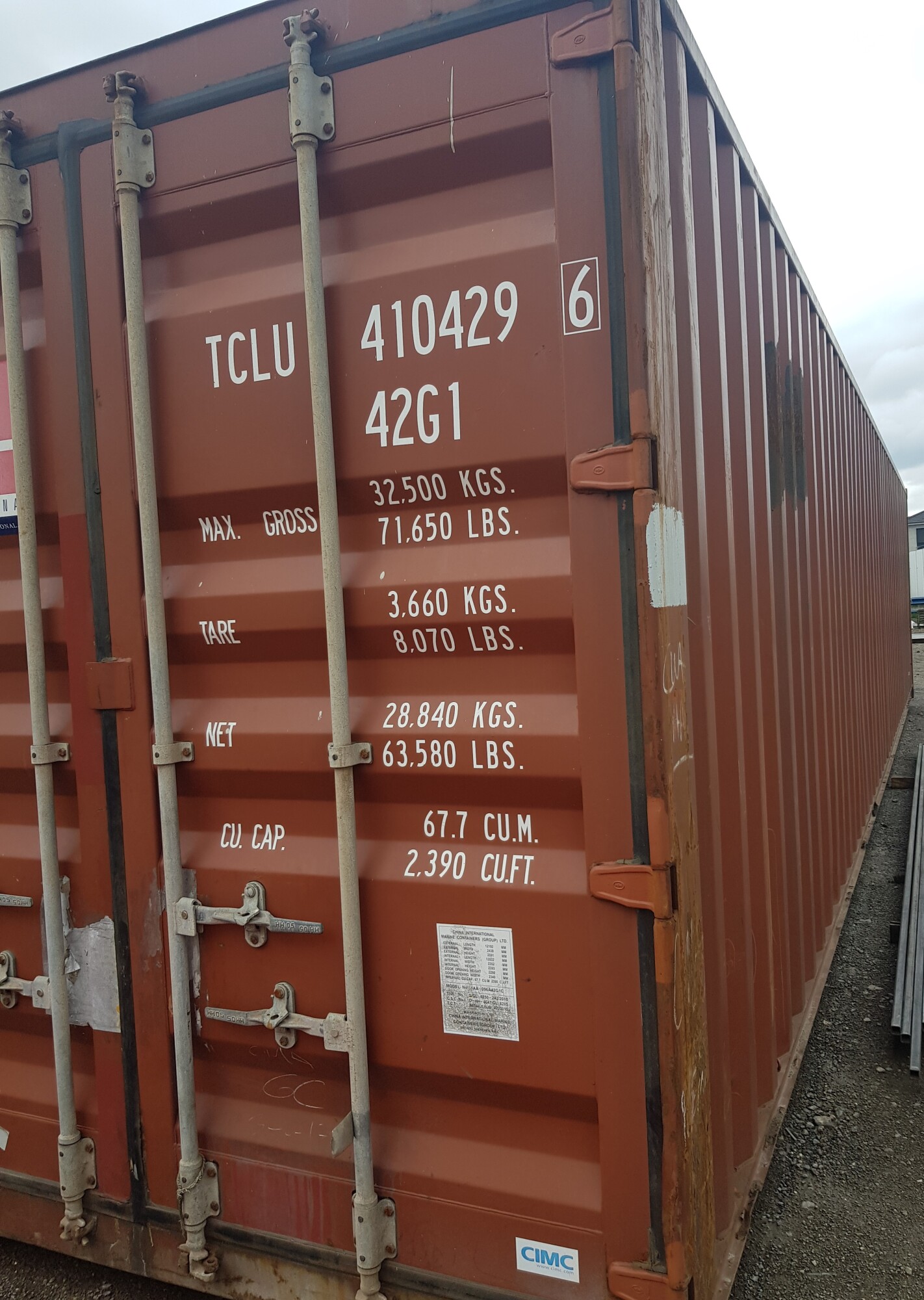 Container 40' DRY Occasion