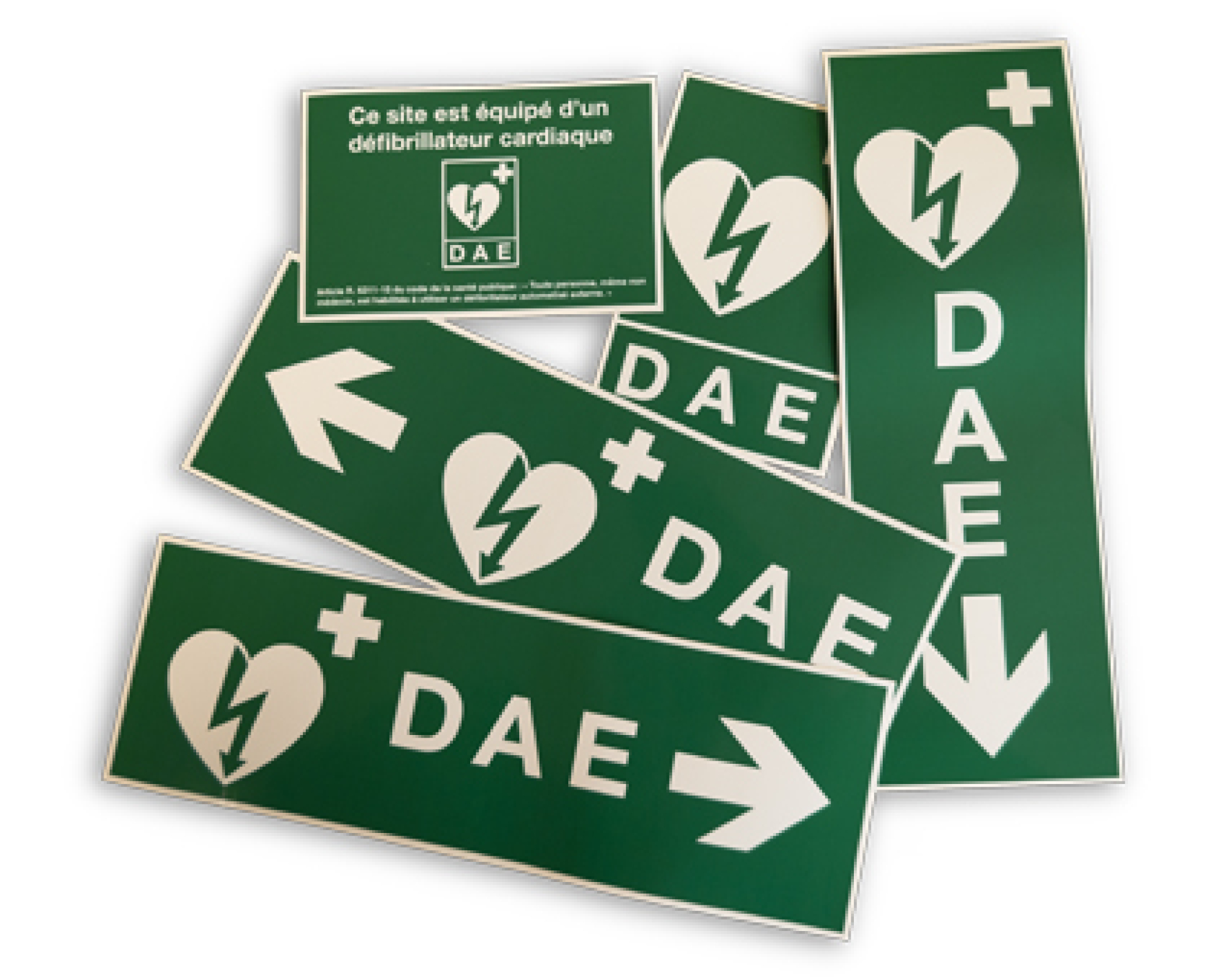 Signalétique 5 panneaux (autocollant ou PVC)