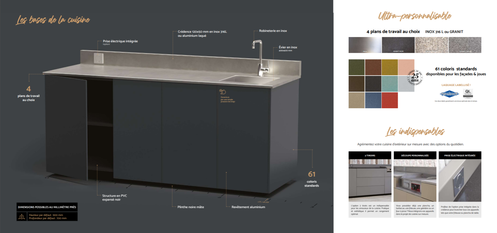 Cuisine extérieure sur mesure ultra personnalisable