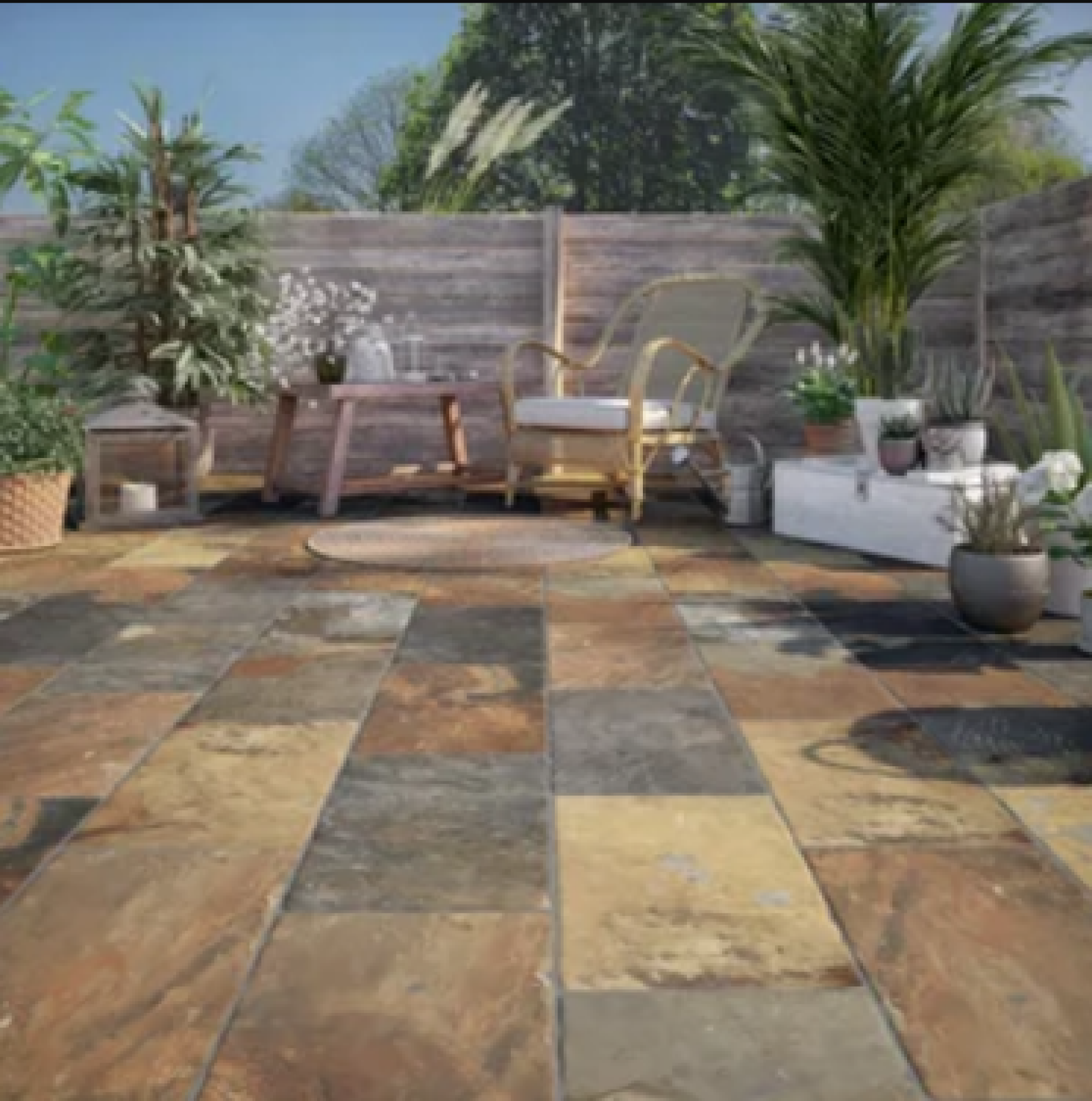 Terrasse, garage et maçonnerie