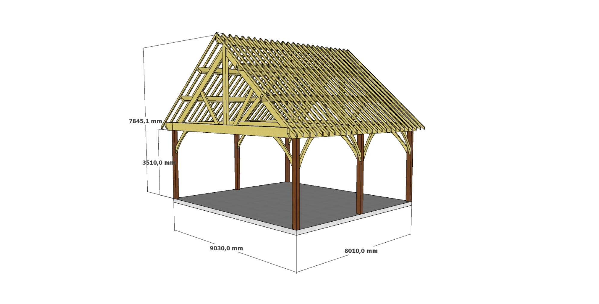 Carport charpente bois