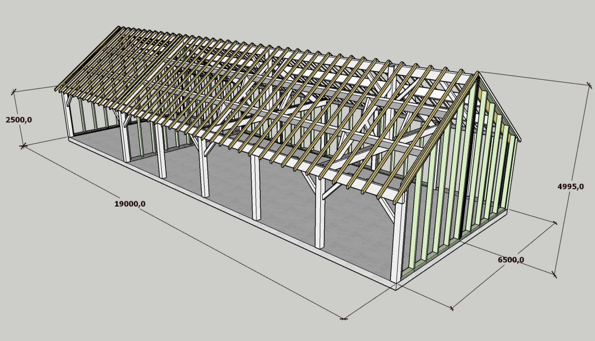 Garage ossature bois