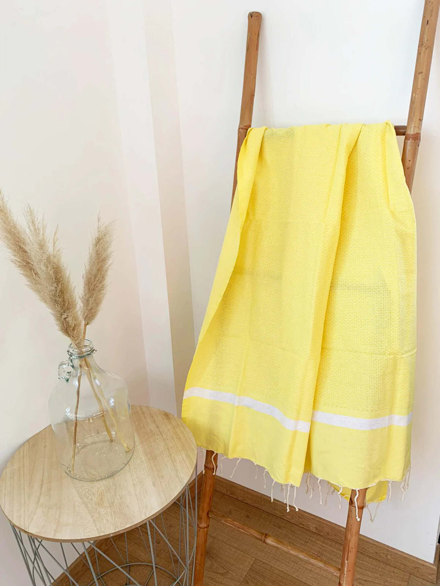 Fouta traditionnelle Melissa Poussin 200x200 190g/m²