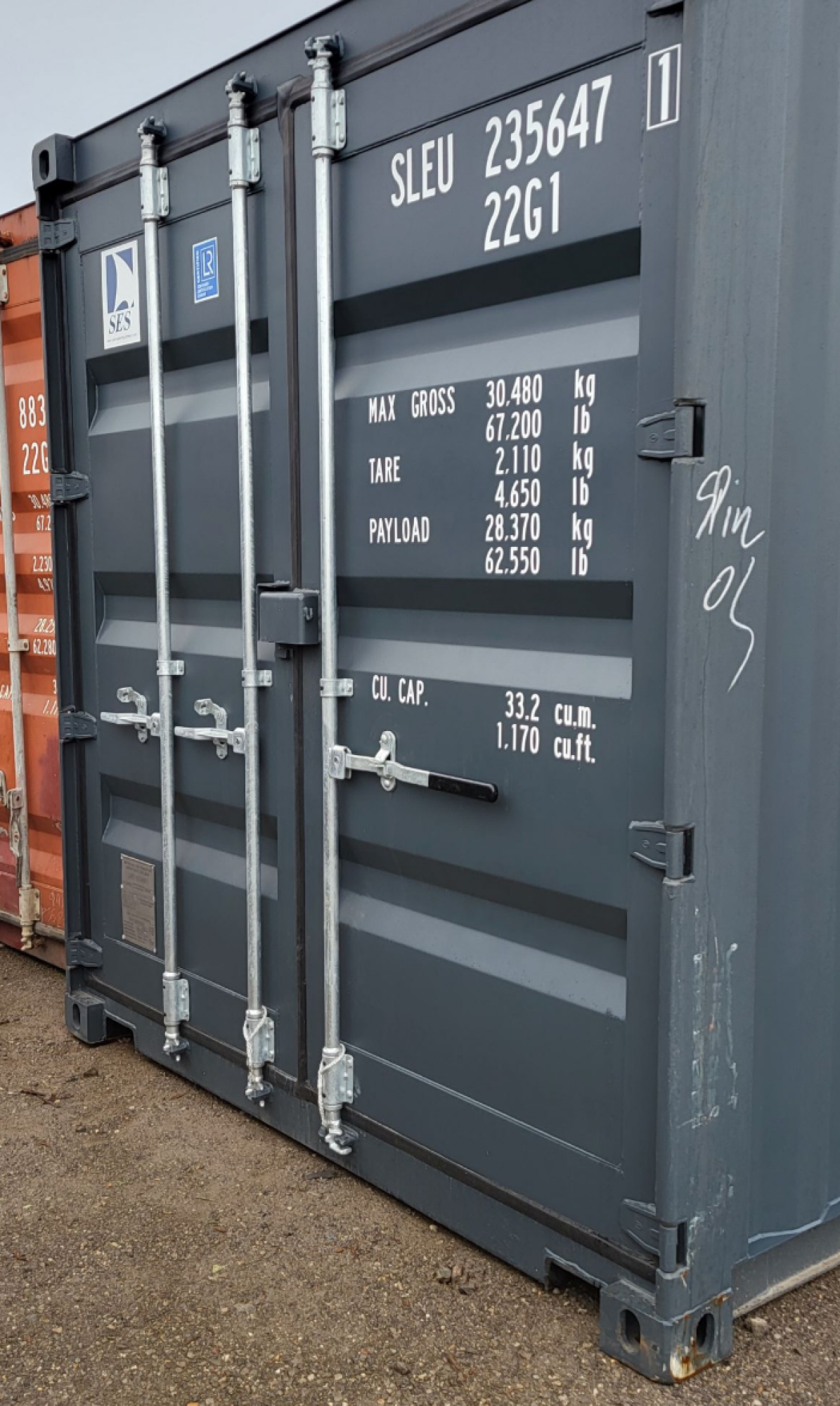 Container 20' DRY 1er voyage RAL 7016