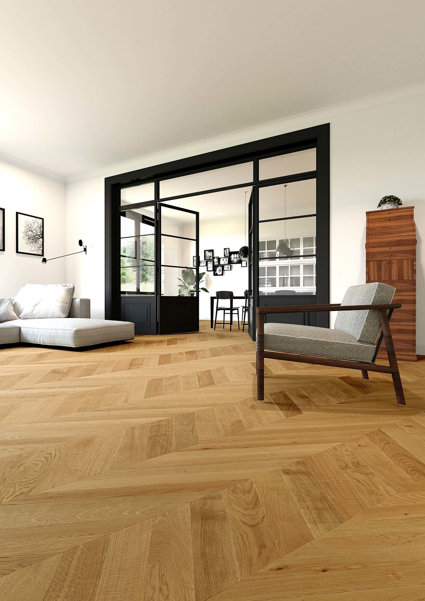 Parquet Contrecollé Chêne BATON Huile teinte réactive